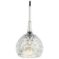 thumbnail image 2 of Woodbridge Lighting Bristol 1-Light Glass Mini-Pendant in Chrome/Mercury, 2 of 4