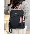 thumbnail image 2 of REMANLAND Women's Black and Pink Backpack Purse with Tassel, Top Handle, Detachable Shoulder Strap and Side Pockets, 2 of 10