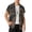 Brown, variant on COSFO Cotton Linen Button Up Shirt Men Short Sleeve Floral Summer Shirt Vacation Beach Collared Loose Fit Tops