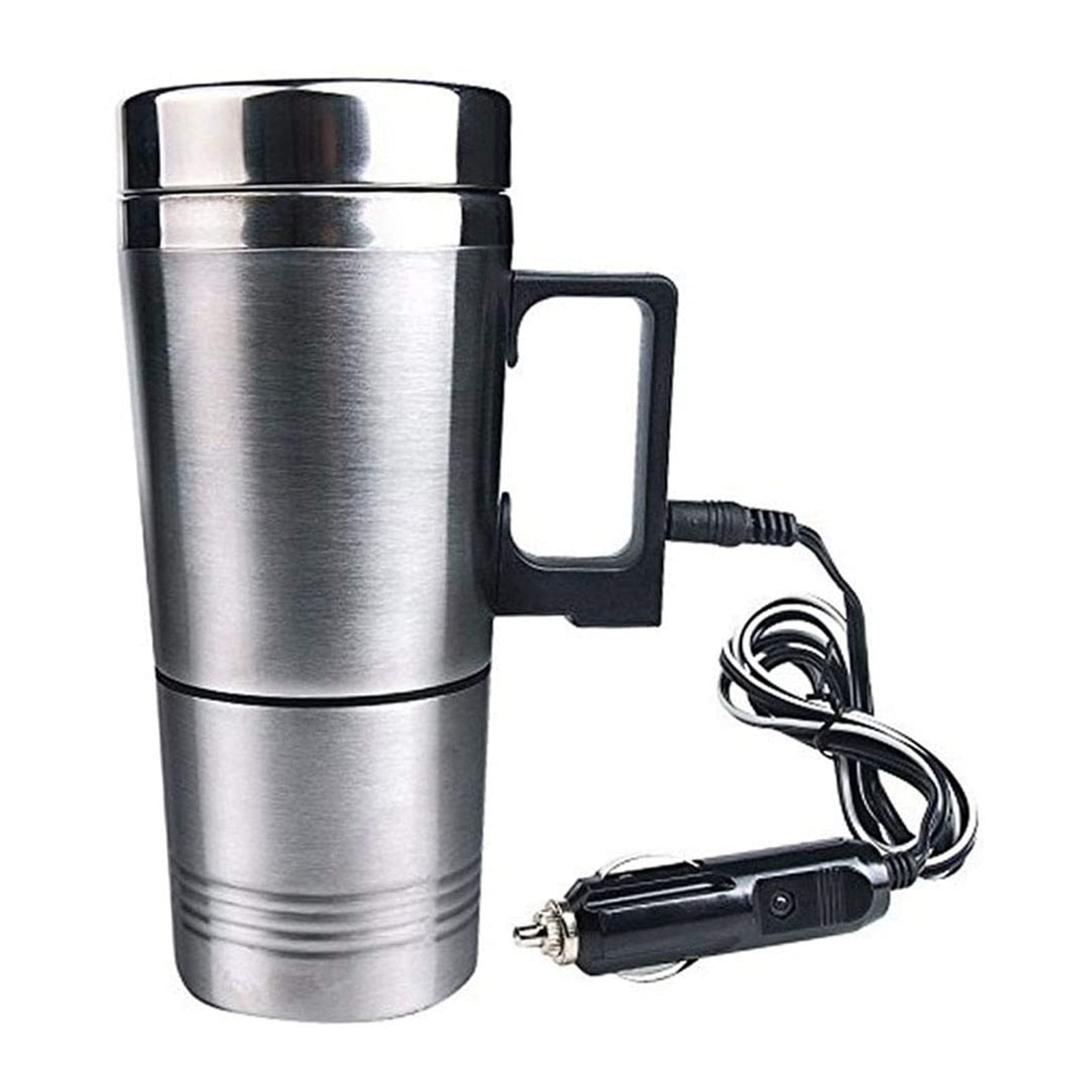 400ml Vacuum Insulated Stainless Steel Travel Mug Car Cup with Charger Car  Boiling Mug Electric Kettle Boiling Vehicle Thermos with DC12V Heating Cup