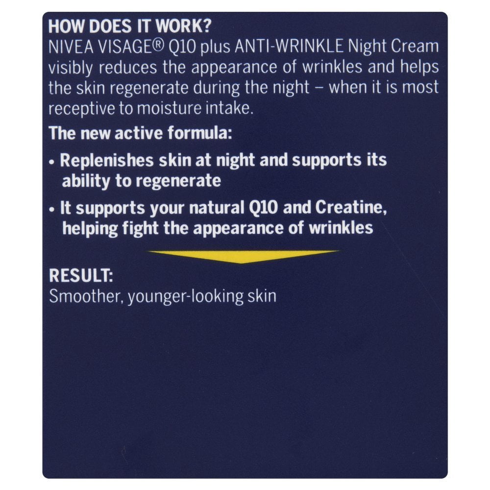 Nivea Q10 Plus Anti-Wrinkle Face Night Cream, 50 ml, Pack of 3