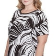 thumbnail image 4 of Alfred Dunner Womens Plus-Size Twisted Leaves Top With Side Tie Top, 4 of 4