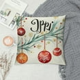 thumbnail image 2 of GOSMITH  Merry Christmas Throw Pillow Covers  Snowman Snowflakes Joy Love Xmas Trees Decorative Farmhouse Pillowcases for Home Outdoor Decoration (Red), 2 of 5