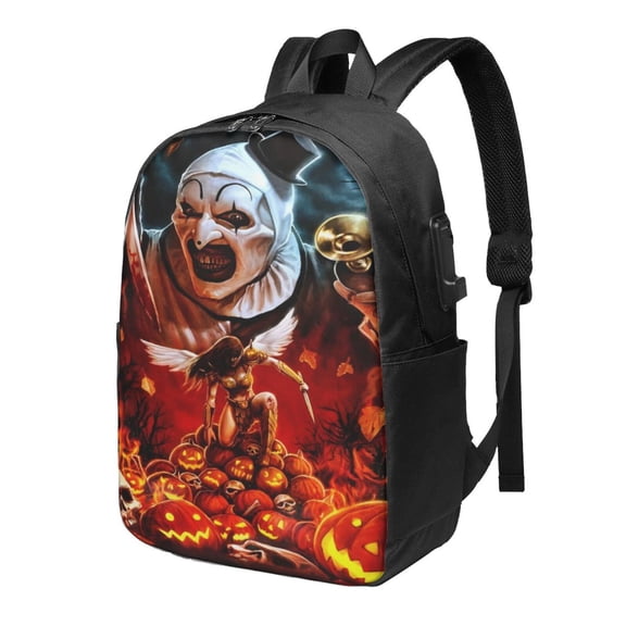 Terrifier Backpack Large Laptop Bookbag with usb Charging Port College Travel Hiking School Computer Daypack Rucksack