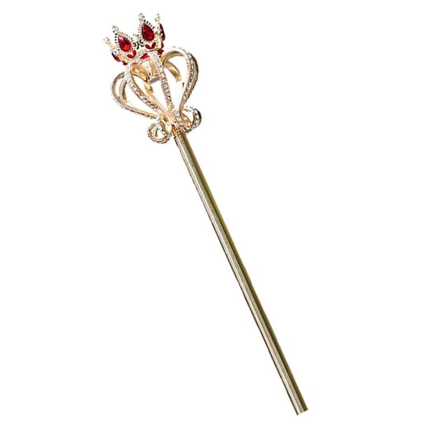 Varitas de princesa, varitas mágicas, vestido de Halloween, de mano, Cosplay, vestido elegante de Reina, cetro de diamantes de imitación,