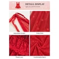 thumbnail image 6 of ValueVibe Lingerie Sets for Women Sexy Polka Dots Lace Sheer Mesh V Neck Babydoll Teddy Night Dress, Red XL, 6 of 6