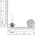 thumbnail image 4 of Gem Stone King Keren Hanan Planet Saturn Energy 925 Sterling Silver White Moissanite and Black Spinel Pendant Necklace for Women (1.12 Cttw, 28X14MM, with 18 inch Silver Chain), 4 of 4