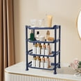 thumbnail image 6 of Multi-Layer Storage Rack Standing Shelf Unit - Plastic Kitchen Countertop Rack Bathroom Organizer Shelf, Space-Saving Storage Rack for Bathroom Towels Kitchen Pantry Living Room, 6 of 7