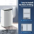 thumbnail image 5 of Portable Air Conditioner 9200 BTU (14000 BTU ASHRAE), Suitable for 420 sq ft of Rooms, Floor Standing Air Conditioning AC Unit with Remote Control and Installation Kit, 5 of 11