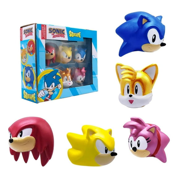 Sonic The Hedgehog 5-Piece SquishMe Collectors Box - Novelty & Gag Toys