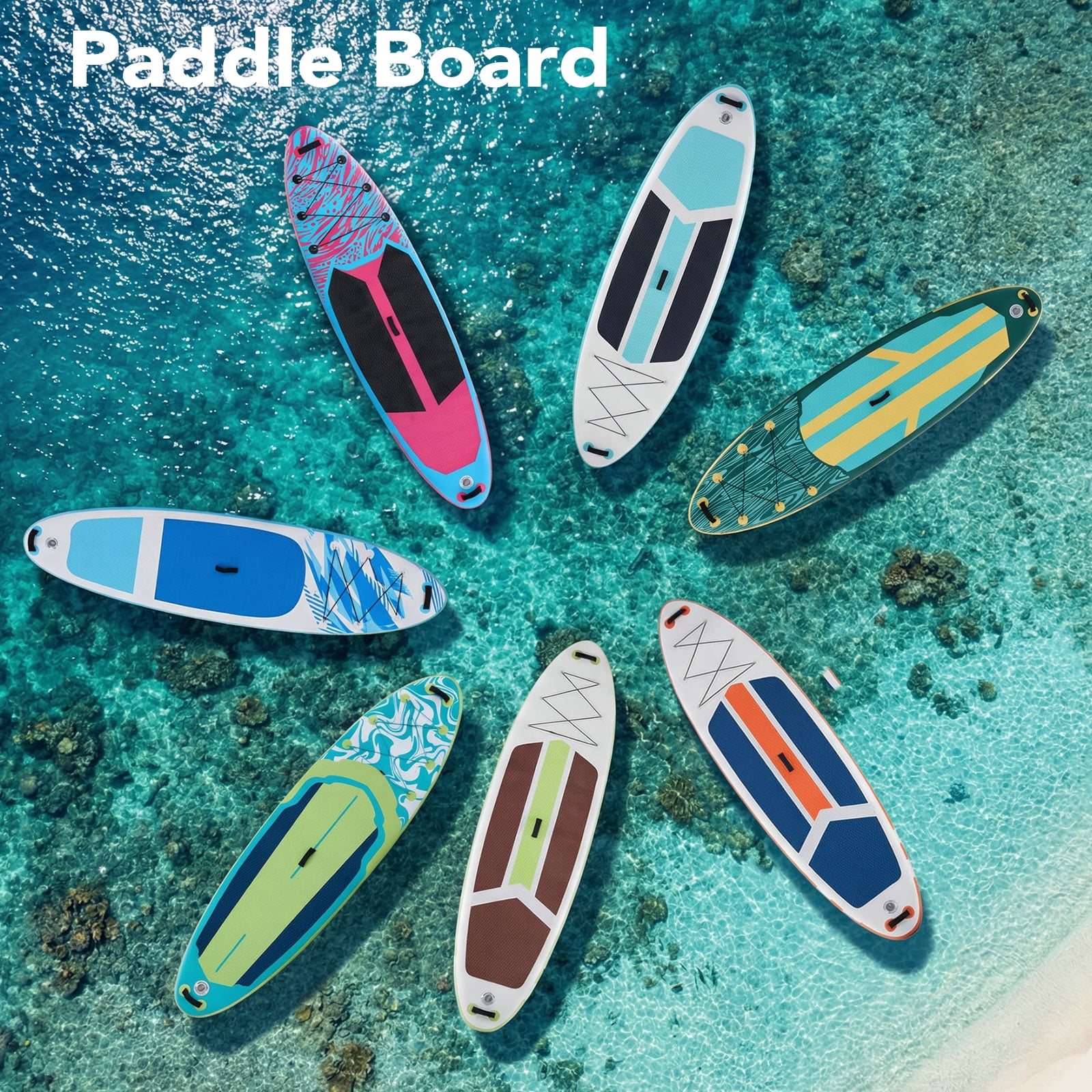 SHOUFTW Inflatable Paddle Board,Equipped With SUP Paddle Board Accessories, The Non-slip EVA Deck Design Restarts The Surfboard,Surfboard for Youth&Adults of All Skill Levels,Yellow Green