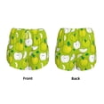 thumbnail image 3 of Daiia Green Apple Pattern Women's 2 in 1 Running Shorts - Lightweight Athletic Workout Gym Yoga Shorts Liner with Phone Pockets-Large, 3 of 7
