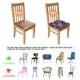 thumbnail image 5 of Pioneer Flower Seat Covers for Dining Room Chairs Set Of 6,Stretch Printed Washable Chair Seat Cover with Elastic Ties and Button,Removable Waterproof Couch Cushion Covers, 5 of 6
