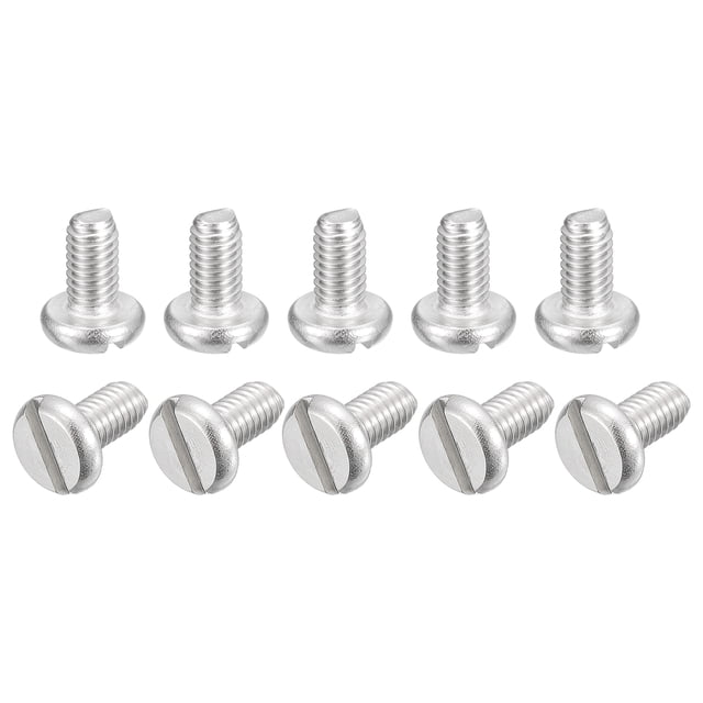 304 Stainless Steel Machine Screws 20 Pack M4x8mm Slotted Drive Pan Head Screw Bolts
