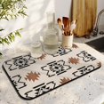 thumbnail image 3 of 2 Pack Washable Rubber Bohemian Vintage Floral Dish Drying Mats for Kitchen Counter Home Large Coffee Bar Pad Accessories and Decor for Utensils Stemware (2pcs 19.5''x12''), 3 of 6