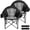 Black, variant on SUNSPIRE 2 Pack Oversized Moon Camping Chair XL Padded Folding Heavy Duty Portable with Cup Holder Side Pocket for Outdoor Beach Sports Fishing Blue