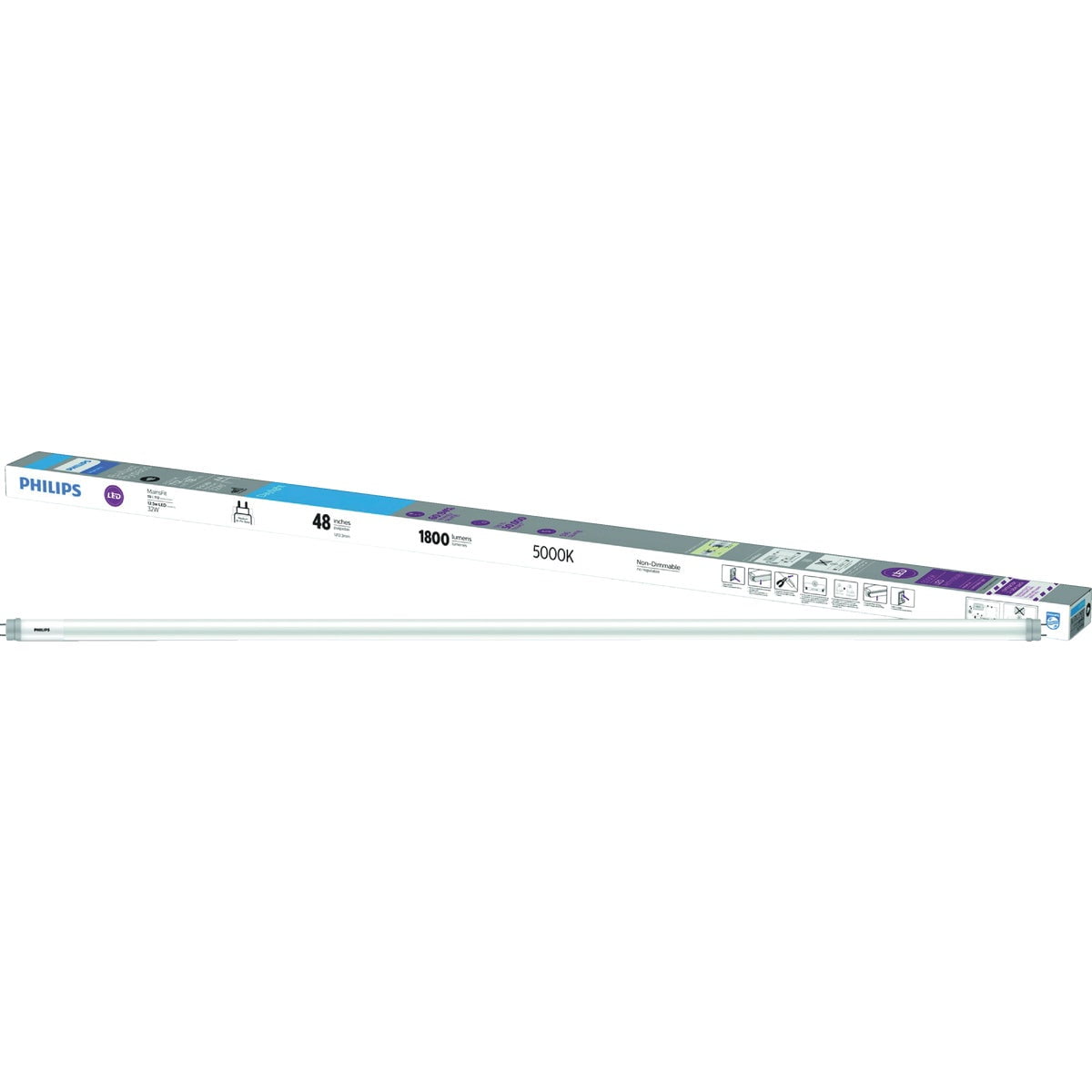 Philips 3012435 T8 Bi-Pin LED Tube Light Daylight - 32W Equivalence - Pack of 2 - Pack of 5