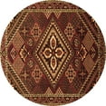 thumbnail image 1 of Ahgly Company Indoor Round Persian Brown Traditional Area Rugs, 8' Round, 1 of 4