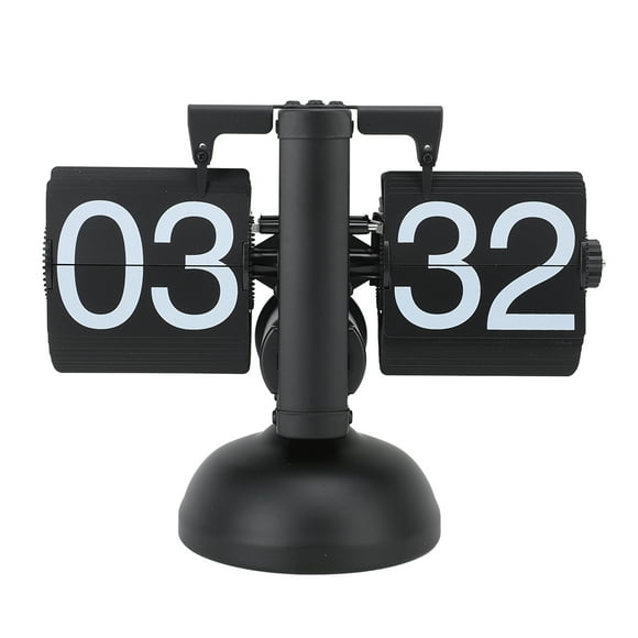 Retro Digital Flip Down Clock, 24 Hours Modern Mechanical Tabletop Flip Clock Easy To Read 304 Stainless Battery Powered Auto Flip Clock For Bedroom Decor, Study Room