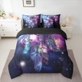 thumbnail image 2 of Castle Fairy Teens Feather Dreamcatcher Bedding Comforter Set 7-Piece,Universe Cosmos King Bedding Sets,Bohemian Boho Theme Ultra Soft Bed Sheets,Lightweight Room Decor,Reversible, 2 of 8