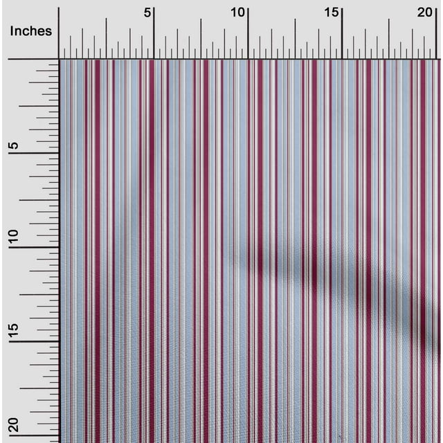 oneOone Cotton Cambric Fabric Multicolor Stripe Print Fabric By The Yard 56 Inch Wide