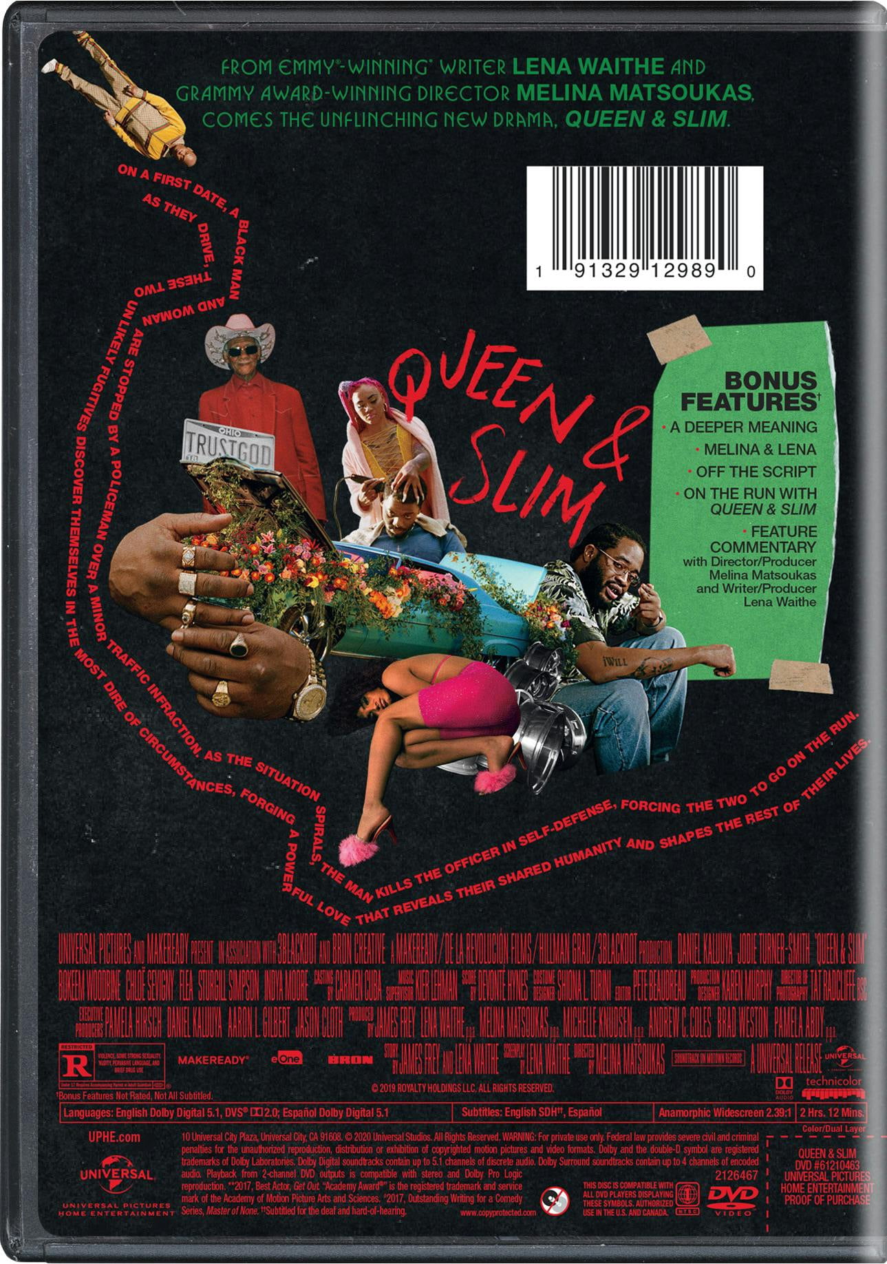 Queen & Slim [DVD], Drama, Thriller, Romance