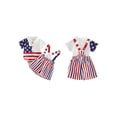 thumbnail image 2 of Cenuakty Baby Boy 4th of July Outfit 3M 6M 12M 18M Star Striped Short Sleeve Bowtie Romper and Suspender Shorts 2 Piece Summer Set, 2 of 9