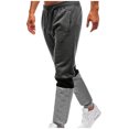 thumbnail image 3 of ZRGHAOYLQ Mens Baggy Sweatpants Fashion Color Block Joggers Athletic Active Straight Leg Sweat Pants Casual Fleece Jogging Pants Drawstring Waistband Workout Trousers with Pockets, 3 of 6