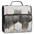 thumbnail image 5 of FORMRS Zipper Binder with Shoulder Strap 2-inch Ring 500 Sheet Capacity File Bag, Gray Hexagons, 5 of 5