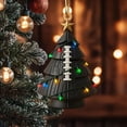 thumbnail image 3 of HCBY Christmas Funny Decor with Light, Football Tree Shaped Decorative, Tabletop Decor, Festive Hanging Ornament, Easy to Display(Black,3.15"), 3 of 6