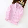 thumbnail image 5 of WUANDIXFA Toddler Boys Long Sleeve Solid Dress Shirt Long Sleeve Button Down Casual Dress Shirt School Shirts for Boys,Pink,15-16 Years, 5 of 5