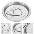 thumbnail image 2 of 10 tapas protectoras para latas de refresco con anilla de apertura, de aluminio, para latas de cerveza, refrescos y otras bebidas de boca ancha. Color plata., 2 of 8