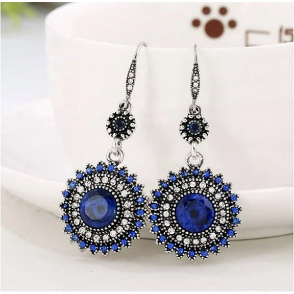 Designice Poatren Bohemian Ear Studs Earrings For Women Black Ethnic Fashion Jewelry Earrings