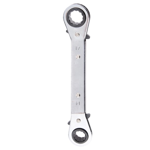 Ratchet Wrench, Offset Spanner, Offset Wrench, Reversible Spanner, Manumotive Spaner, Metric Hand Tool, Steel Tool, Garage Workshop Tool, Home Garden Tool Cola Llave de trinquete