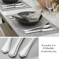 thumbnail image 4 of 60-Piece Silverware Set for 12, Stainless Steel Flatware Cutlery Eating Utensils, Modern Design with Crown Edges for Home Kitchen Hotel, with Knives Forks Spoons, Dishwasher Safe, 4 of 7