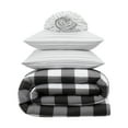 thumbnail image 4 of Serta Simply Clean Alex Black Buffalo Check Plaid 7-Piece Bedding Set, Full, 4 of 9