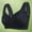 Black, variant on Women Plus Size Bra,Large Size No Underwire Bras,Wireless Bra,Everyday Bras,Plus Size Soft Comfortable Wide Shoulder Strap Front Zipper Seamless Breathable Bras