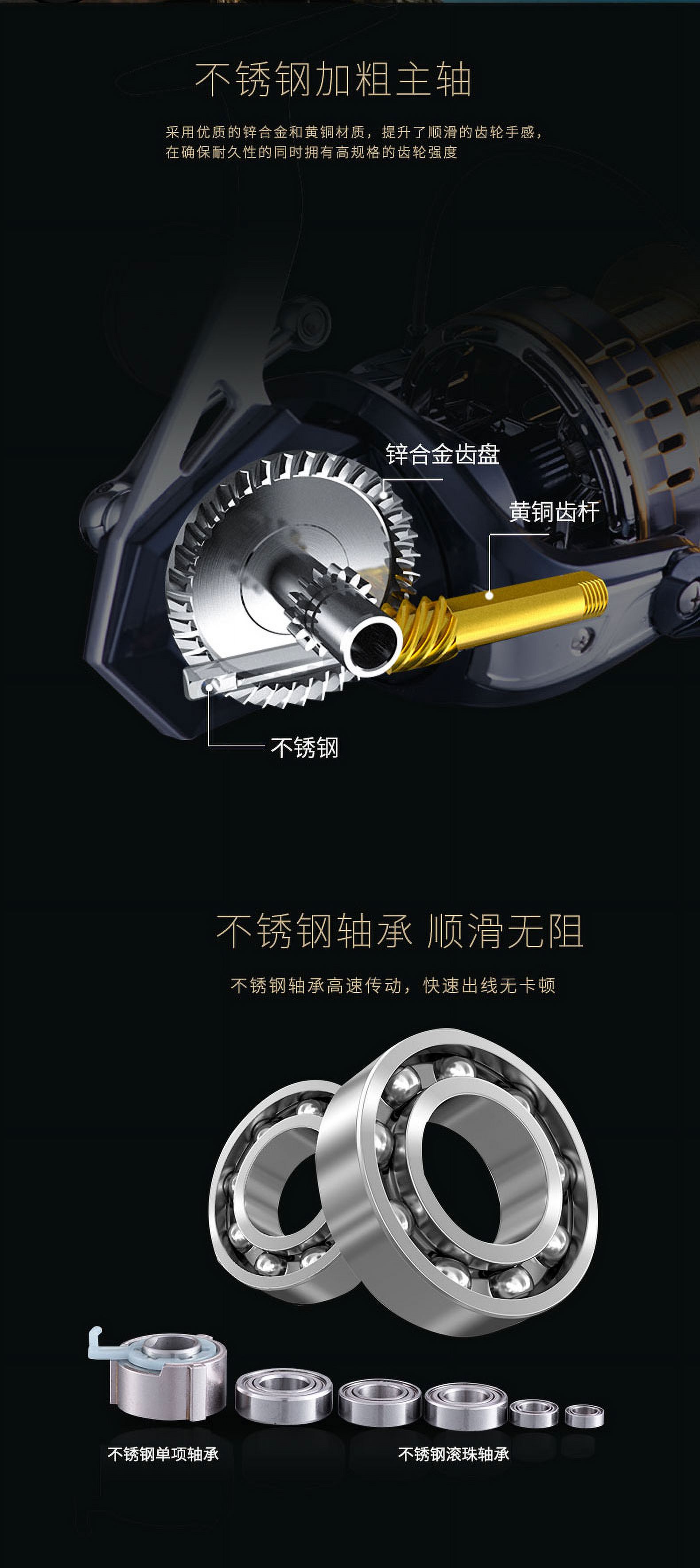 Fishing Reel model FB12000 5+1 High 15kg Drag Max Spinning Ultra Smooth Powerful Saltwater Fresh Water