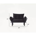 thumbnail image 6 of Loveseat - Linen/Modern/Small Space - Living Room - Black, 6 of 7