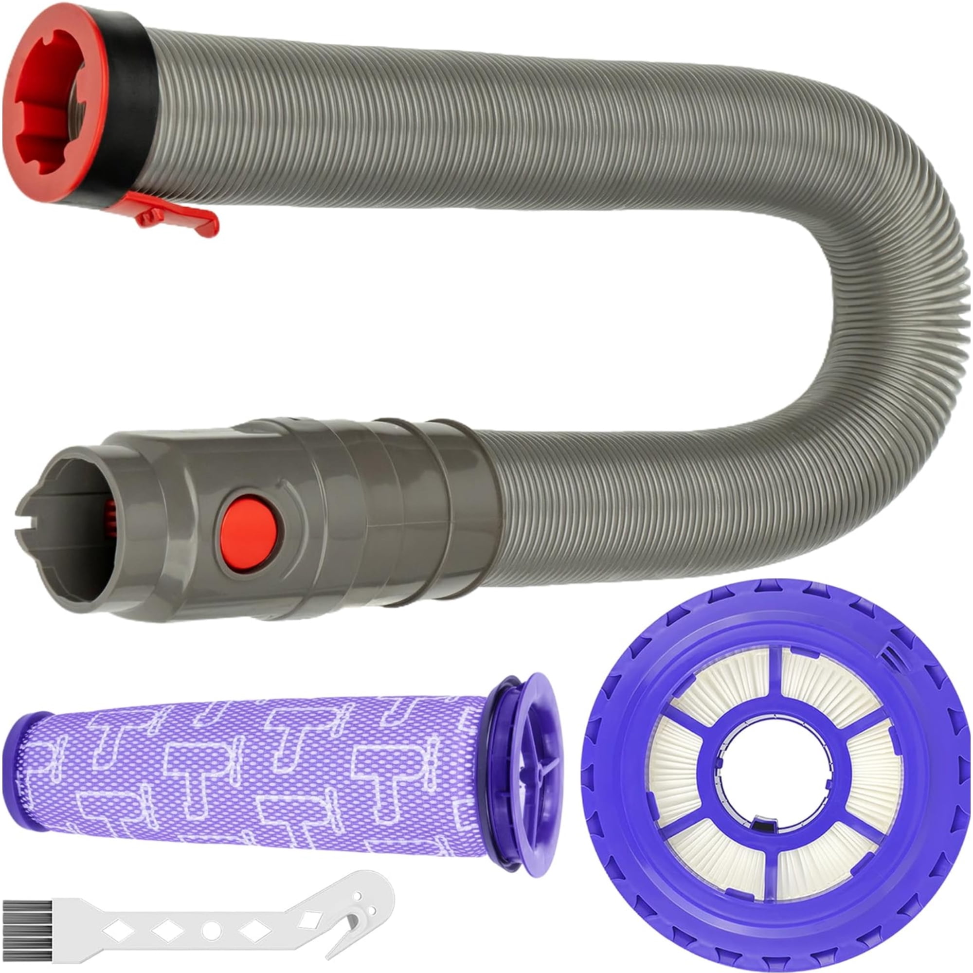Compatible with Dy*son DC41 DC65 DC66 Ball Animal 2 UP13 UP20 UP30 Multifloor Upright Vacuums, Upgraded Stretch Hose and Filter Replacement Kit