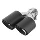 thumbnail image 3 of Punta de escape de garganta trasera de fibra de carbono mate, accesorio Universal para coche con salida doble en forma de Y, 3 of 14