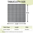 thumbnail image 2 of Black White and Gray Checkerboard Pattern Square Fitted Tablecloth with Elastic Edge,Square Table Cover,Washable Elastic Table Cover for Home Kitchen Party Decor 34"x34", 2 of 6