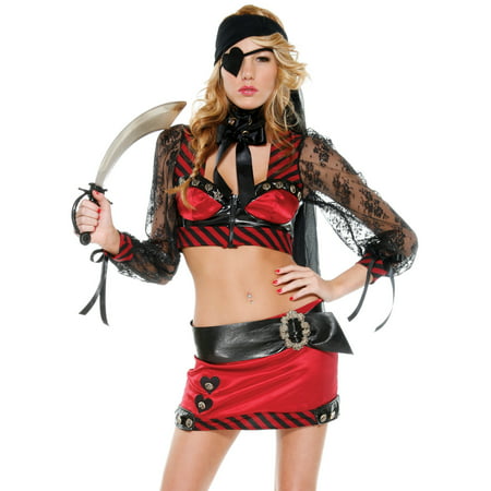 Booty Hunter Sexy Pirate Girl Swashbuckler Womens Halloween Lingerie Costume