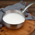 thumbnail image 2 of Cacerola antiadherente de acero inoxidable para leche con mango, cocina, restaurante, diámetro 18 cm 22x8.5cm Sunnimix Sartén de acero inoxidable, 2 of 4