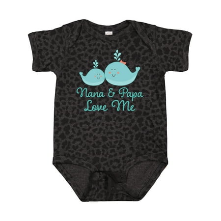 

Inktastic Nana and Papa Love Me Gift Baby Boy or Baby Girl Bodysuit