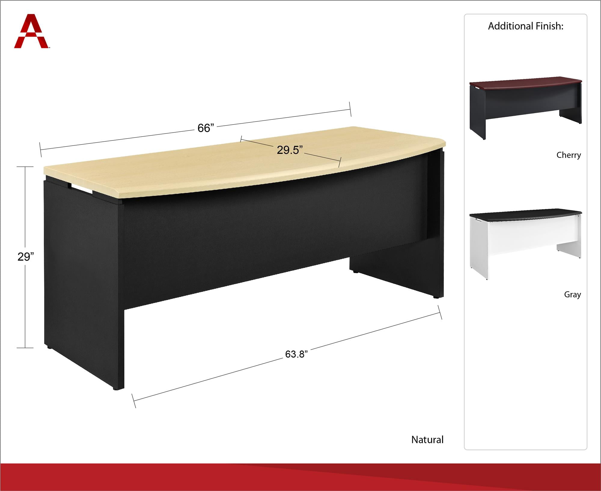 Pursuit Executive Desk, Cherry