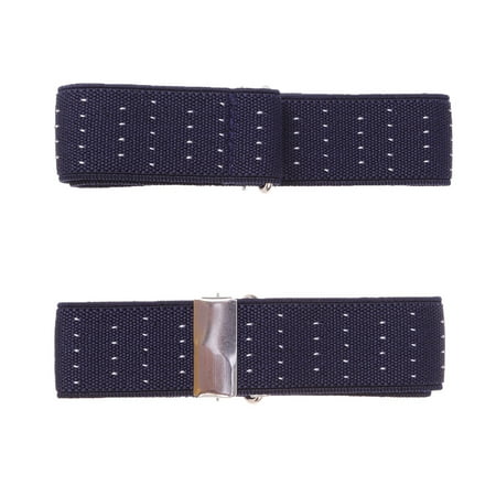 

BESTONZON 1 Pair 2.5cm Shirt Armband Non Adjustable Unisex Chinlon Beautiful Practical for Women Men (Purplish Blue Point)