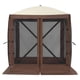 thumbnail image 1 of VEVOR Tienda de campaña desplegable para cenador, tienda de campaña con pantalla emergente, refugio solar con dosel de 4 lados con 4 paños de viento de privacidad extraíbles y ventanas de malla, 1 of 9
