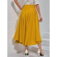 thumbnail image 4 of Osfvolr Women'S Elegant High Waist Casual Irregular Bohemian Maxi Dress with Pockets Gold M, 4 of 7