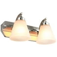 thumbnail image 2 of Sunlite Modern Incandescent Vanity Light Fixture, Bell-Shaped Frosted Glass Shade, Medium Base (E26) Socket, Standard A19 (100W Max), Brushed Nickel, 2 of 6